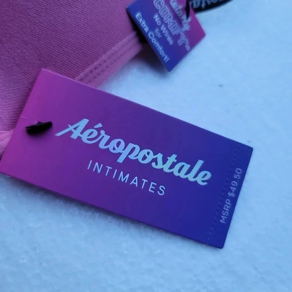 New Aeropostale 36C Bra Gray Pink Totally Comfy No Wires for Extra Comfort 2pack - Picture 6 of 9